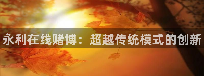 恒行平台开户链接：永利在线赌博：超越传统模式的创新
